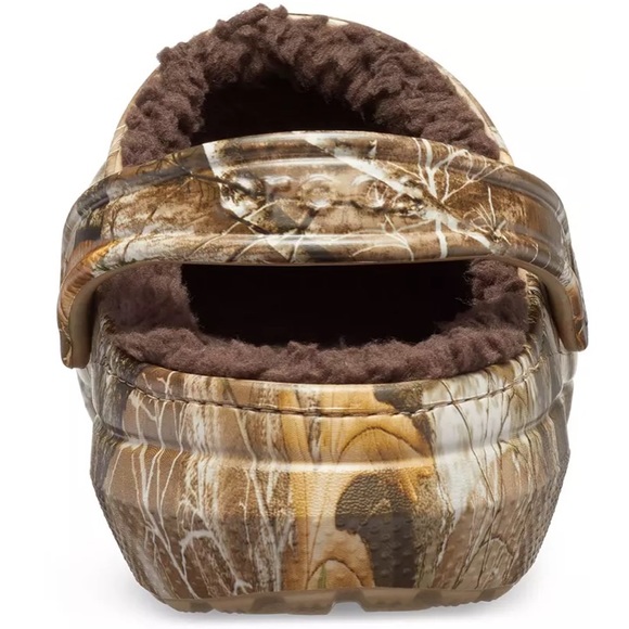 CROCS REALTREE EDGE LINED CLOGS ( W7 OR M5 ) IN CHOCOLATE / CAMOUFLAGE - Picture 7 of 8